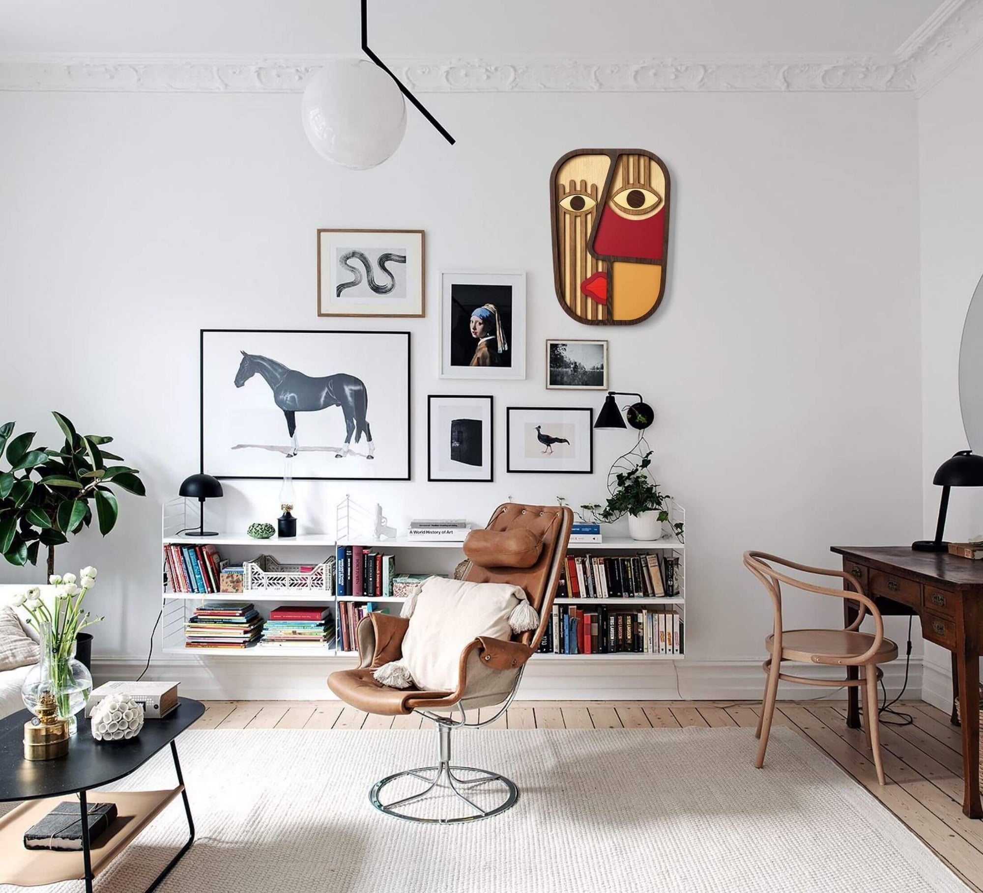Is your wall looking a little drab? Liven it up with colorful faces!