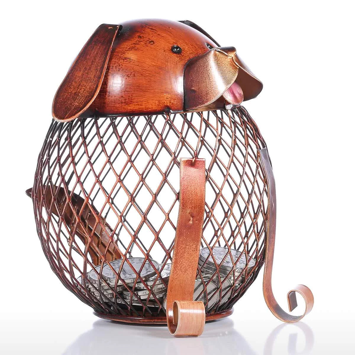 Piggy Bank for Kids and Adults with Dog Figurine