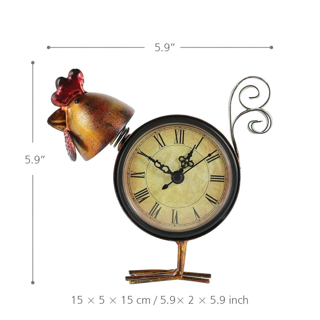 Rooster Decor with Clock