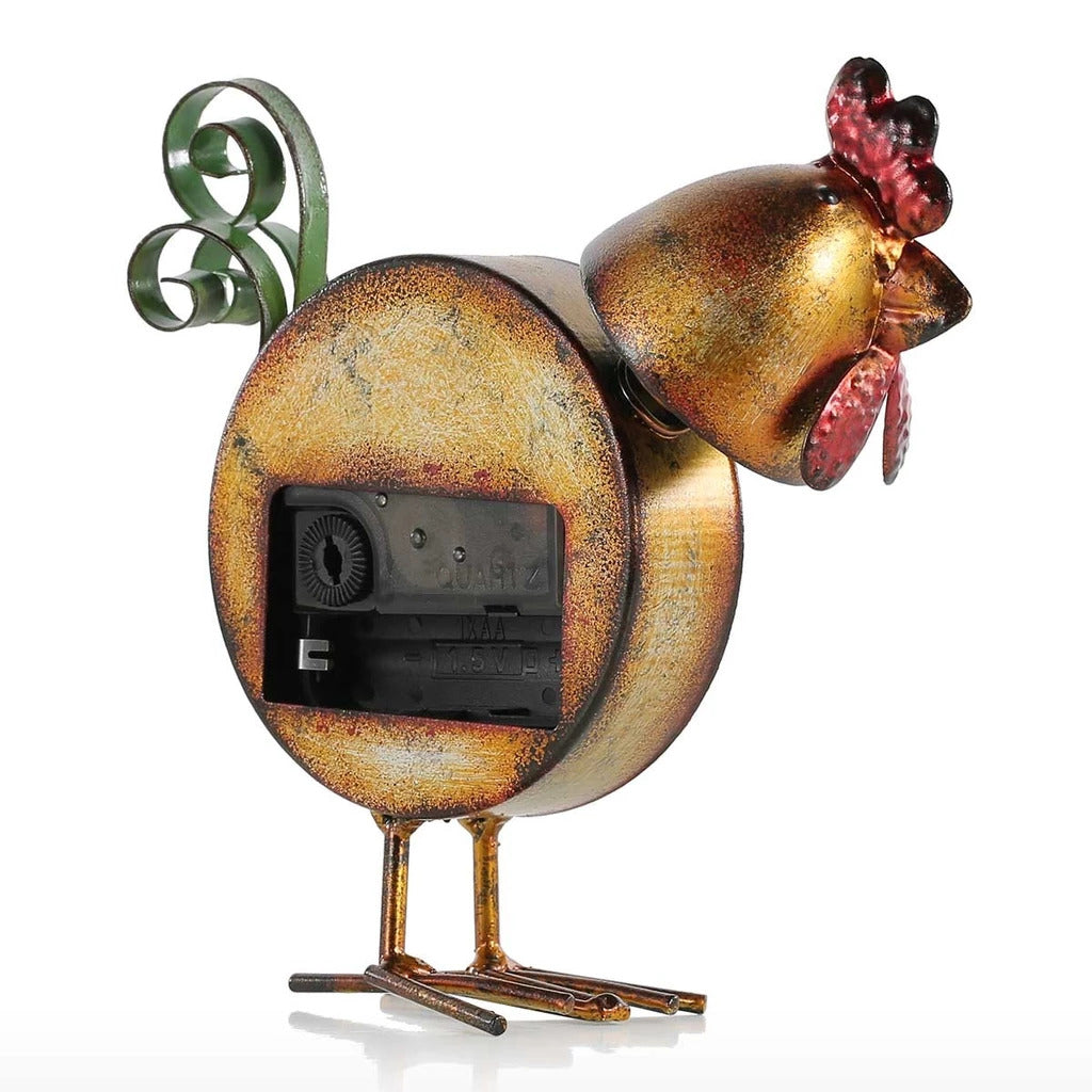 Rooster Decor with Metal Rooster Statue