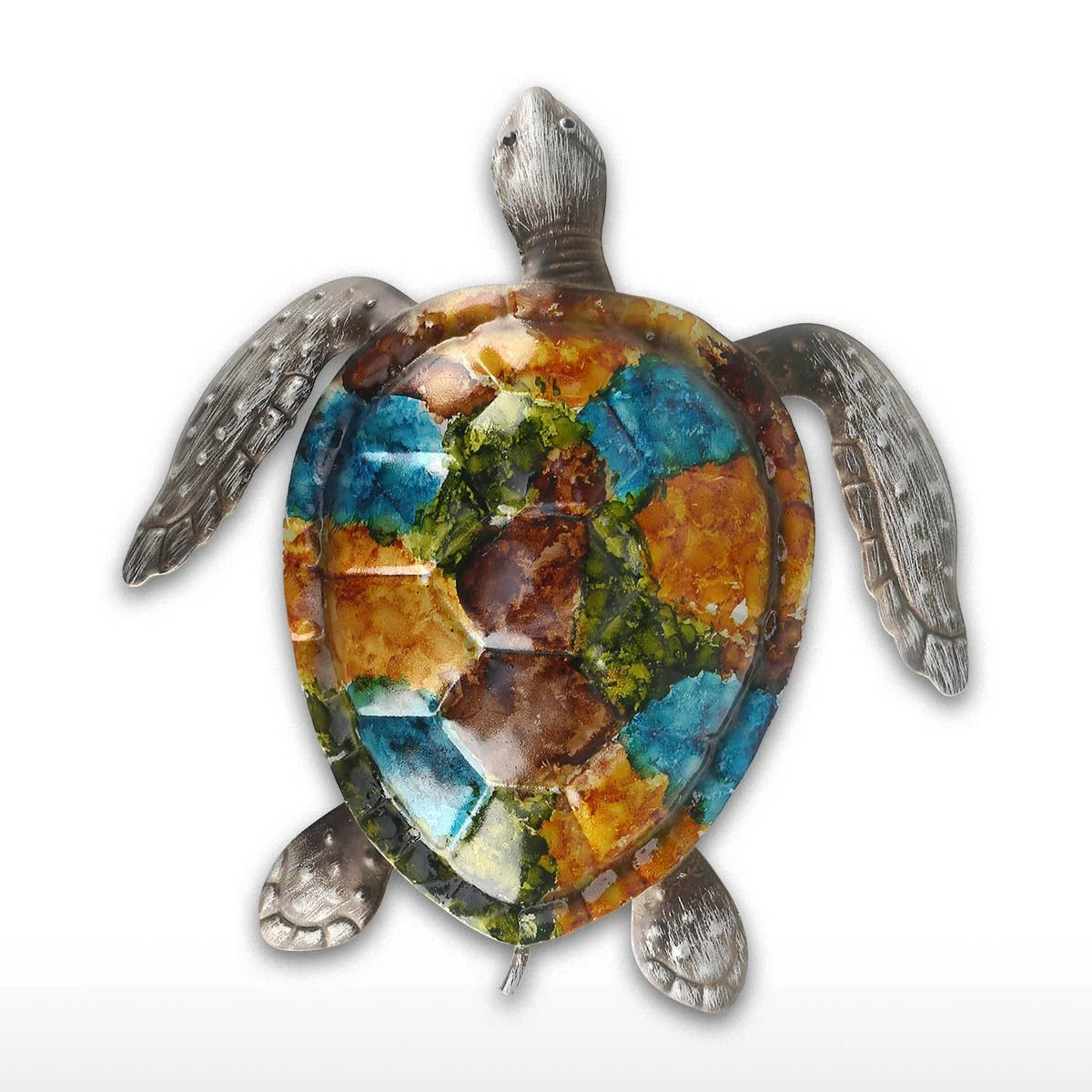 Cute and Baby Sea Turtle Wall Art Decor by Metal Ocean Figurines
