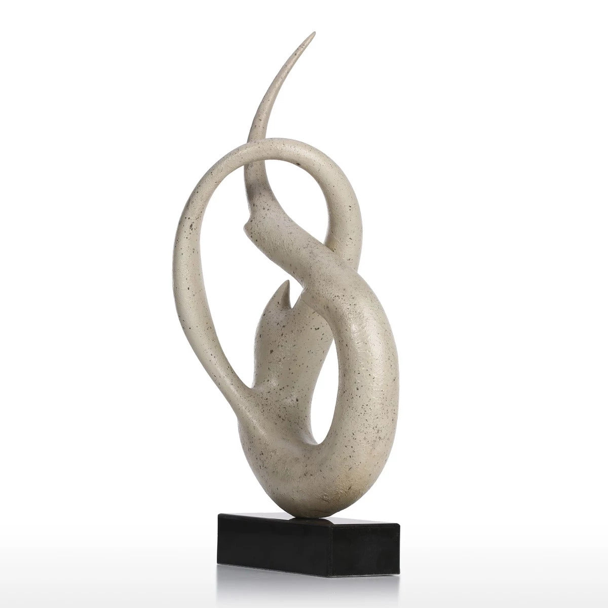 Skulptur Inredning Dekoration Figur till Vit och Ljusgrå Stil