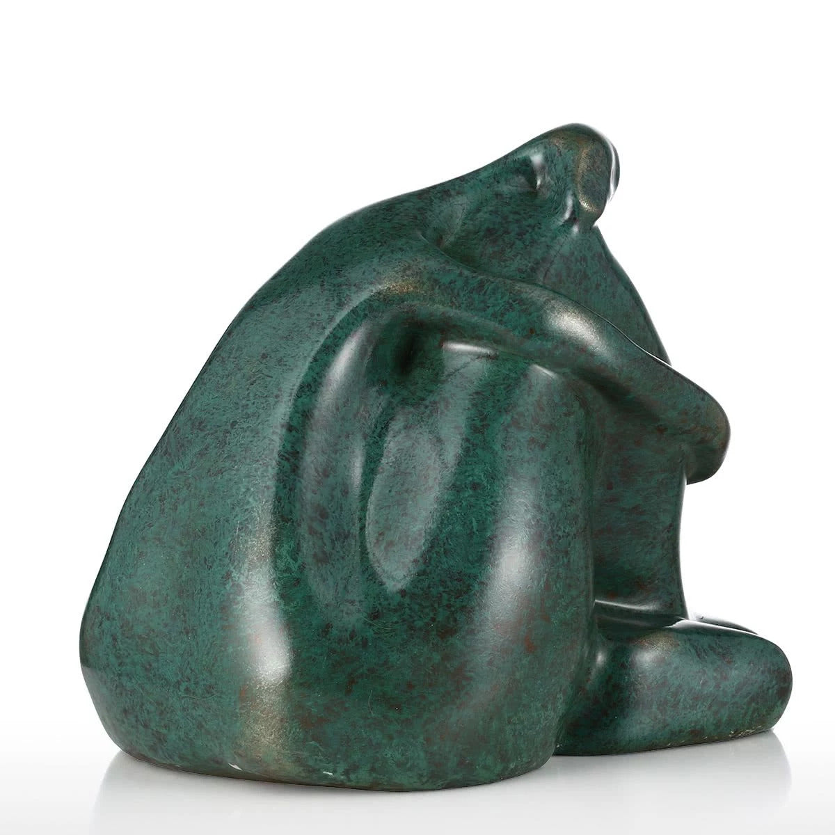 Skulptur Kvinna Tänkande till Gröna Inredningsdetaljer