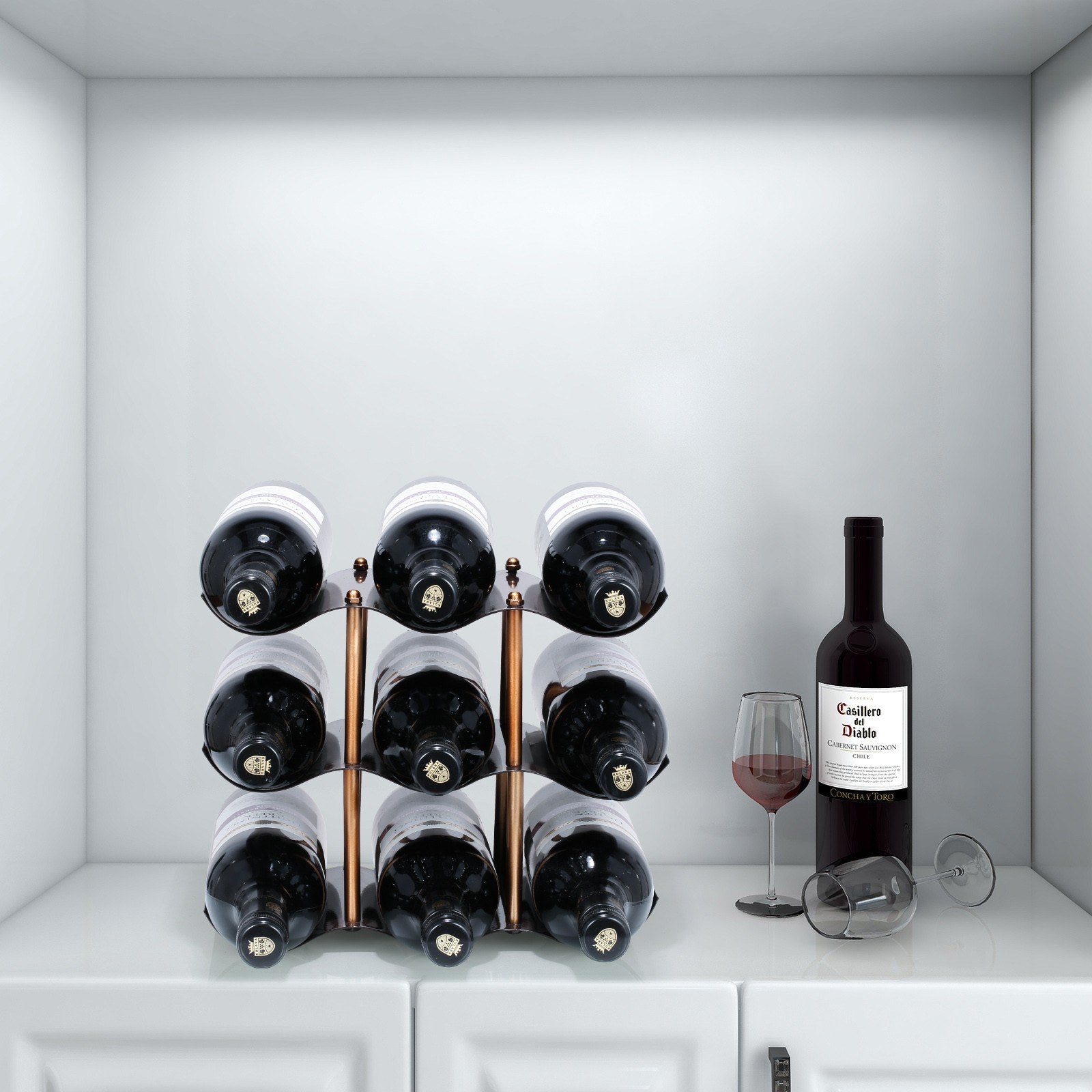 Wine Rack - 9 bottles of wine are part of your life and decor!