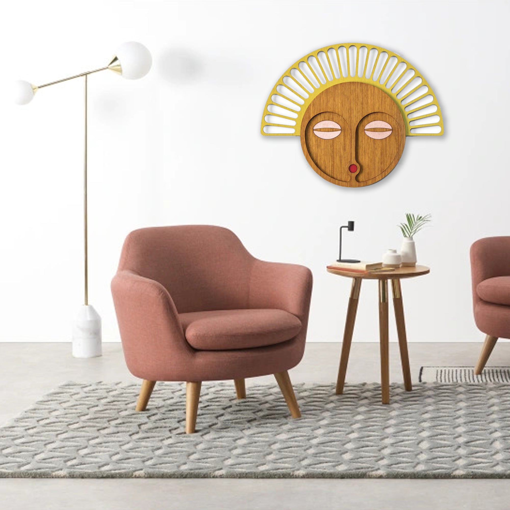 Wood Wall Art with African Tribe