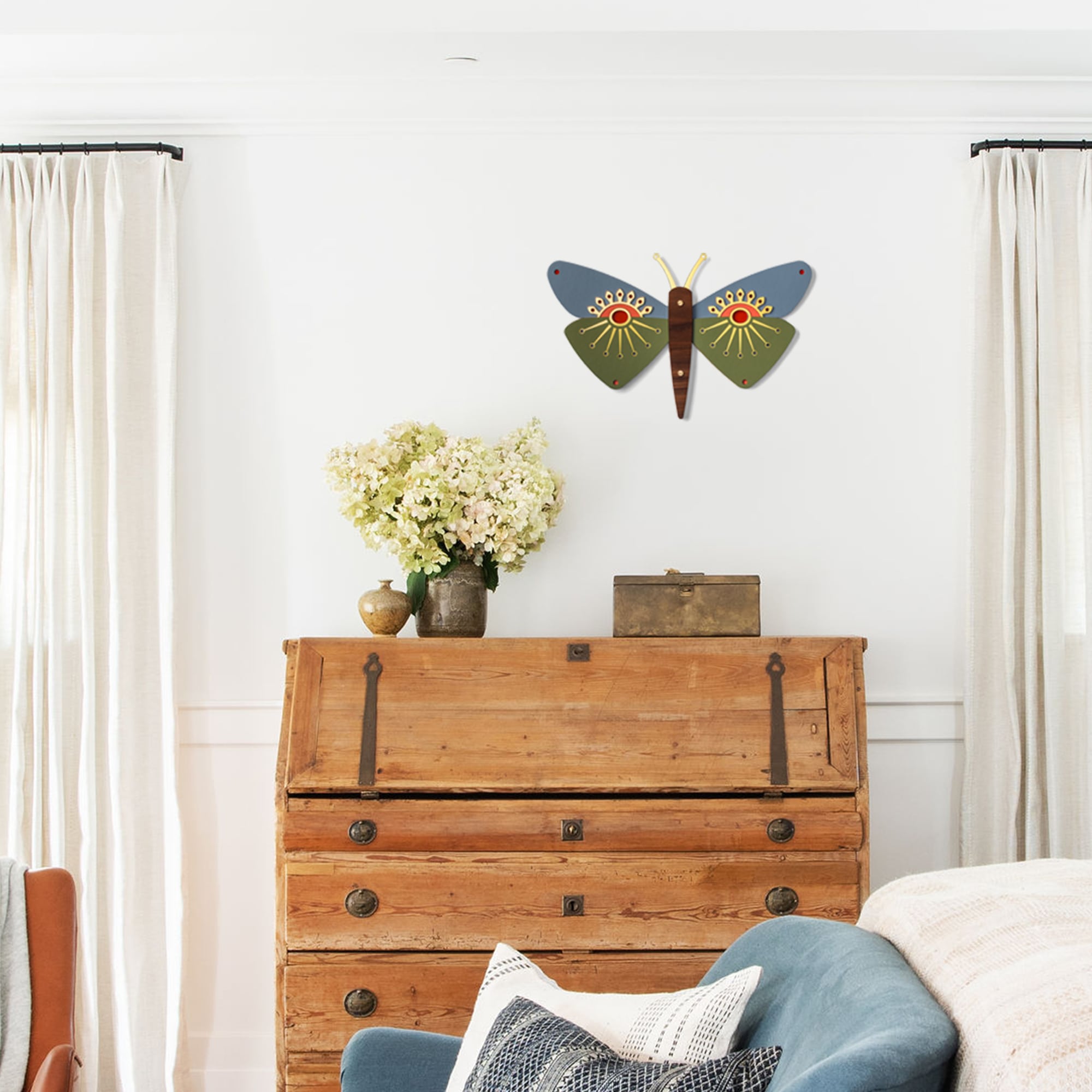 Wooden Butterflies to Hang on Wall as Poster or Decals