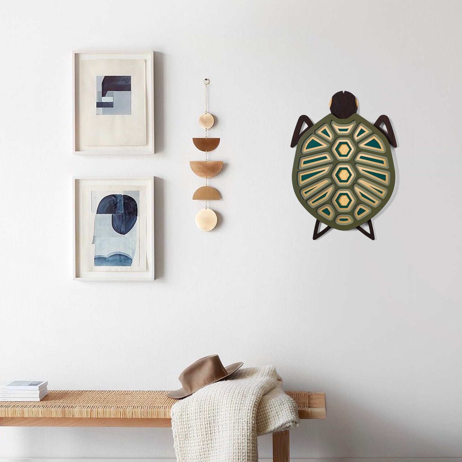 Wooden Turtle Wall Art to Home Decor by Umasqu