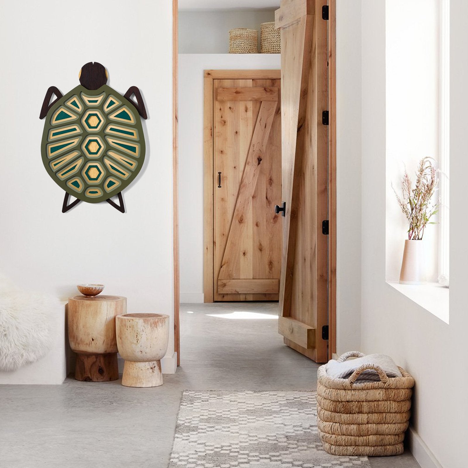 Wooden Turtle Wall Art to Home Decor by Umasqu