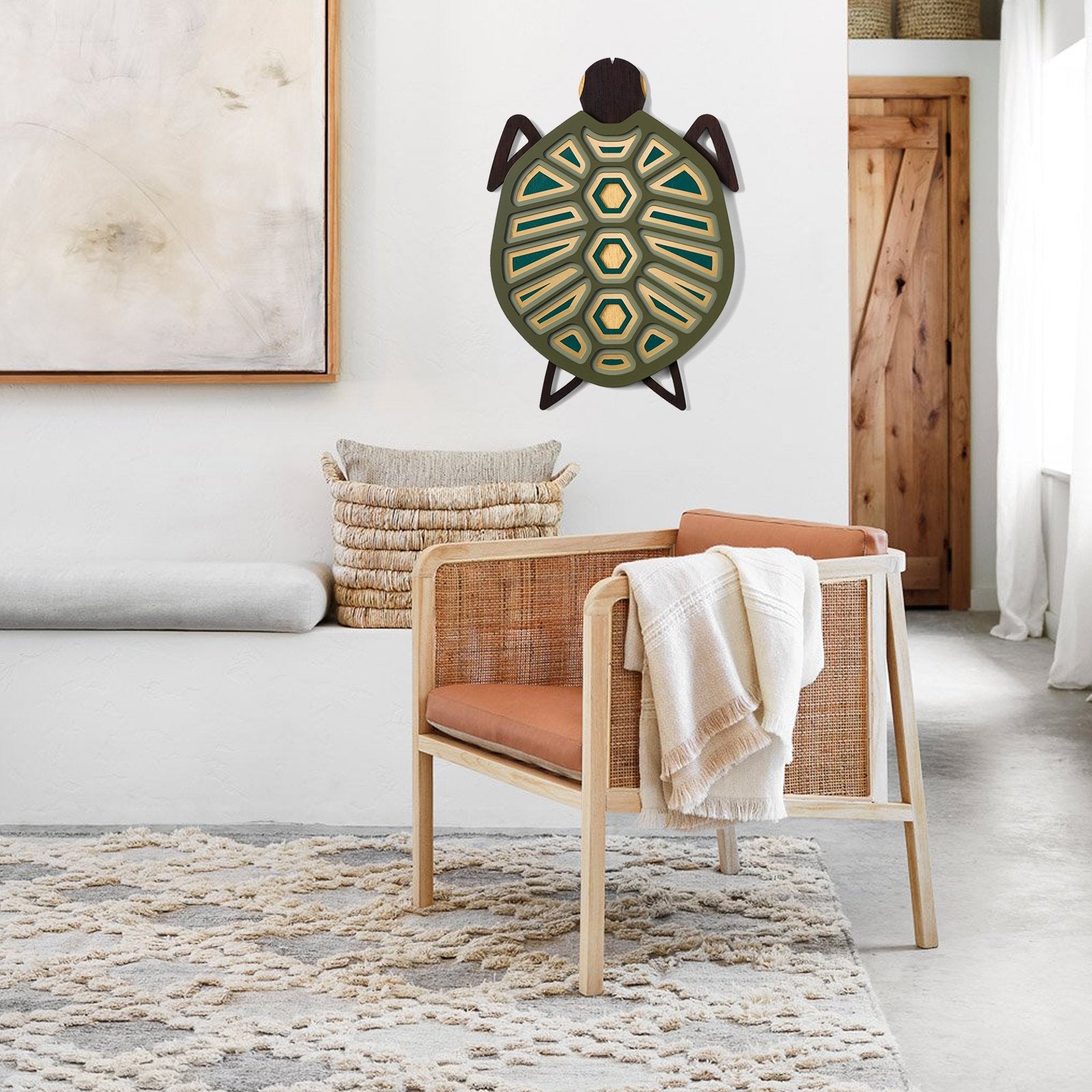 Wooden Turtle Wall Art to Home Decor by Umasqu