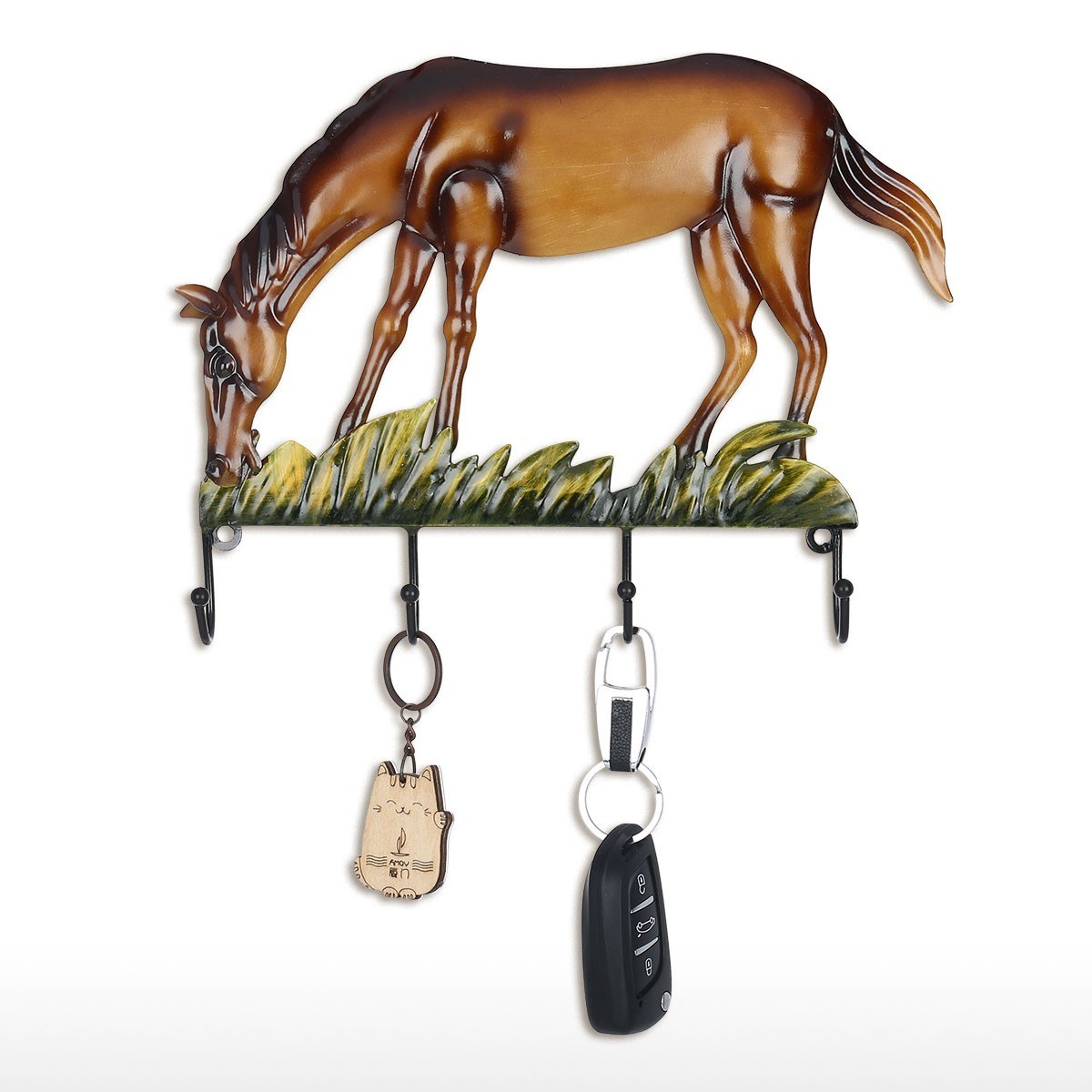 You'll finally have a place to hang your things and this beautiful horse-themed wall hook and hanger is just what you need