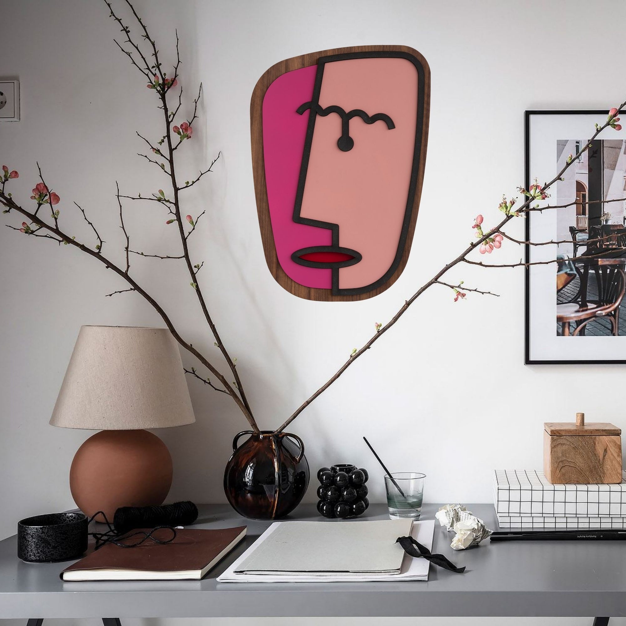 Your face and wall decor will shine through with these unique Picasso line drawings