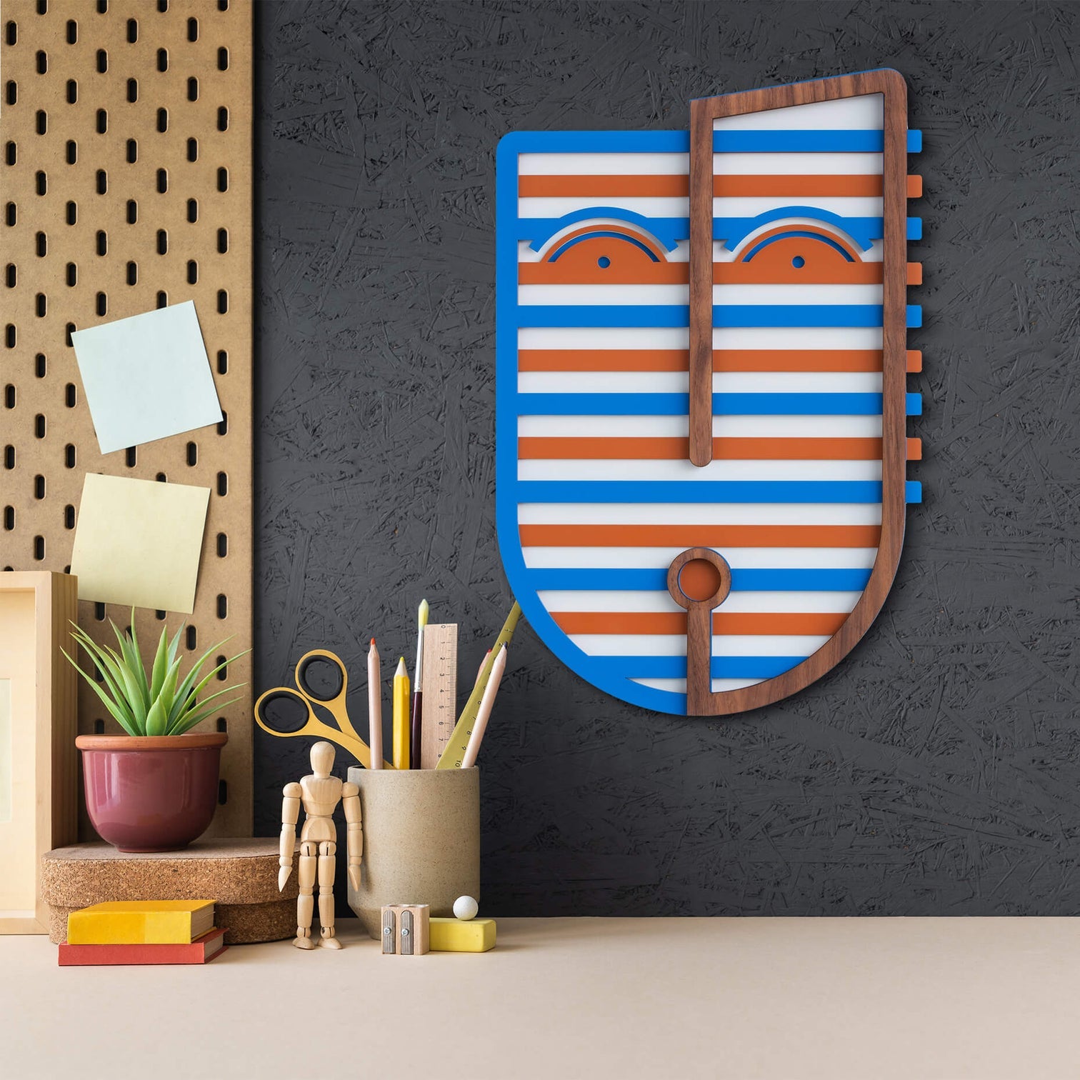 Your walls can now move with our colorful Picasso faces - Wall Hanging